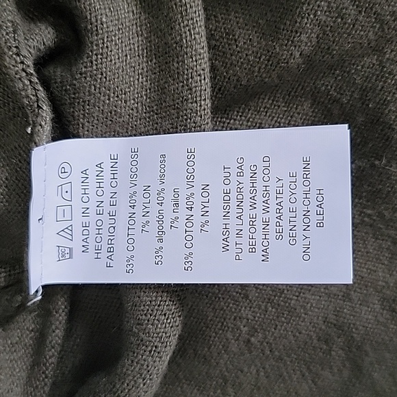 MICHAEL KORS WOMEN'S WOVEN LONG SLEEVES PULLOVER GREEN TOP/ M. - Picture 7 of 13